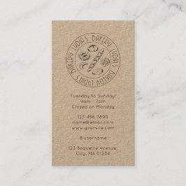 Custom Kraft Business Card with Hand-Drawn Logo Visitkort