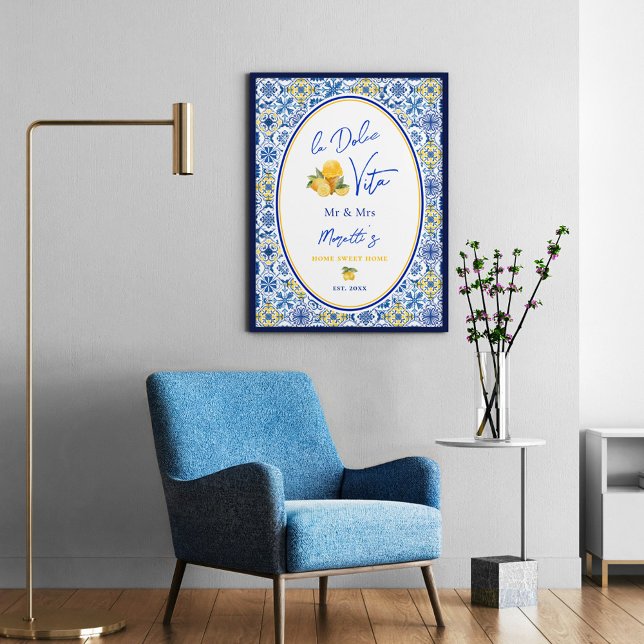 Custom La Dolce Vita Newlywed Coastal Home Poster (Skapare uppladdad)