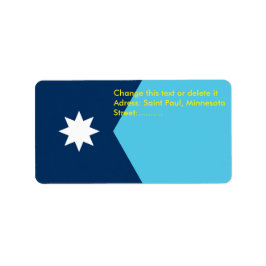 Custom Label with Flag of Minnesota, USA Adressetikett