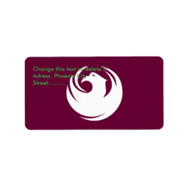 Custom Label with Flag of Phoenix City, Arizona Adressetikett