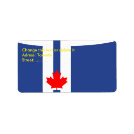 Custom Label with Flag of Toronto Adressetikett