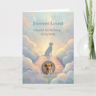 Custom Labrador Retriever Rainbow Bridge Sympathy Kort