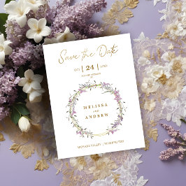 Custom Lilac Elegant Garland Wreath Wedding Spara Datumet