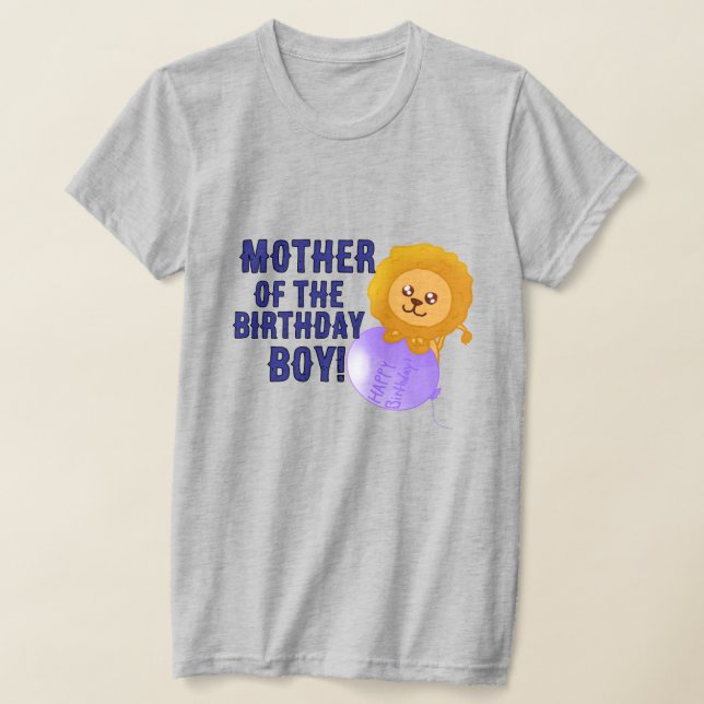 Custom Lion Themed Birthday Parent T-Shirt (Laydown)