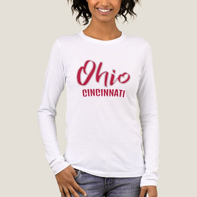 Custom Location & Text Ohio T Shirt (Framsida)
