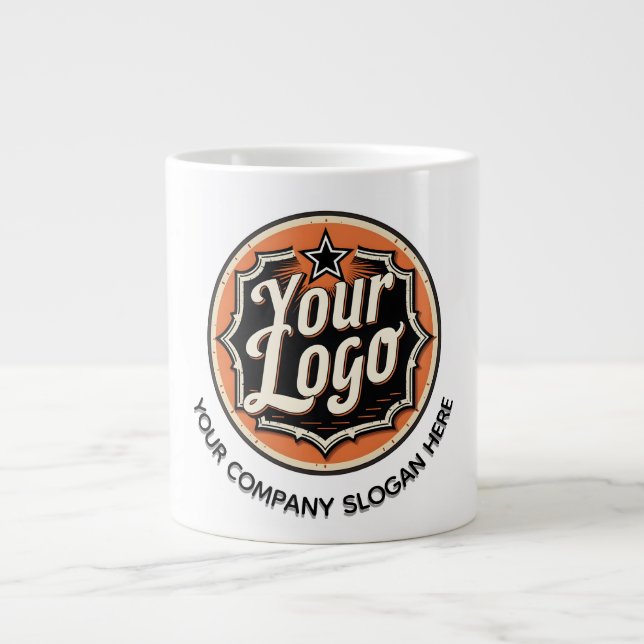 Custom Logo and Text Business Jumbo Mugg (Framsidan)