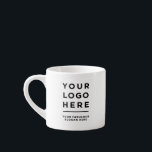 Custom Logo and text Espresso Cup No Minimum Espressomugg<br><div class="desc">Custom business logo and text espresso cup — minimalist, professional, and crafted for everyday branding. Smooth porcelain body with a matte finish, compact 60–90 ml capacity for a concentrated shot, and a slim, ergonomic handle for comfortable single-handed use. Colorfu logo printing and clean typography reproduce sharp detail; optional rim or...</div>