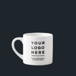 Custom Logo and text Espresso Cup No Minimum Espressomugg<br><div class="desc">Custom business logo and text espresso cup — minimalist, professional, and crafted for everyday branding. Smooth porcelain body with a matte finish, compact 60–90 ml capacity for a concentrated shot, and a slim, ergonomic handle for comfortable single-handed use. Colorfu logo printing and clean typography reproduce sharp detail; optional rim or...</div>