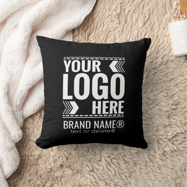 Custom Logo, Business or Brand Logo Personalized  Kudde (Filt)
