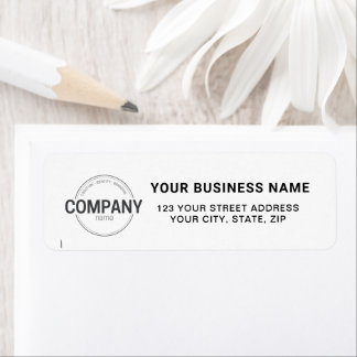 Custom Logo Business Return Address Label Modern M Returadress Etikett