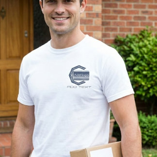 Custom Logo Business With Text T Shirt