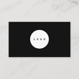 Custom logo circle professional black  visitkort