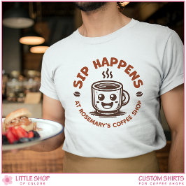Custom Logo Coffee Shop Barista Professional T Shirt