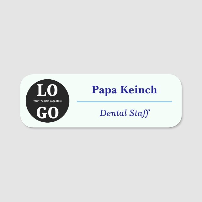 Custom Logo Dental Staff Magnetic  Namnbricka (Framsida)
