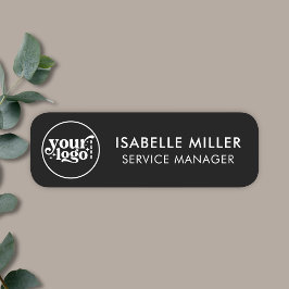 Custom Logo Employee Magnetic Or Safety Pin Black Namnbricka