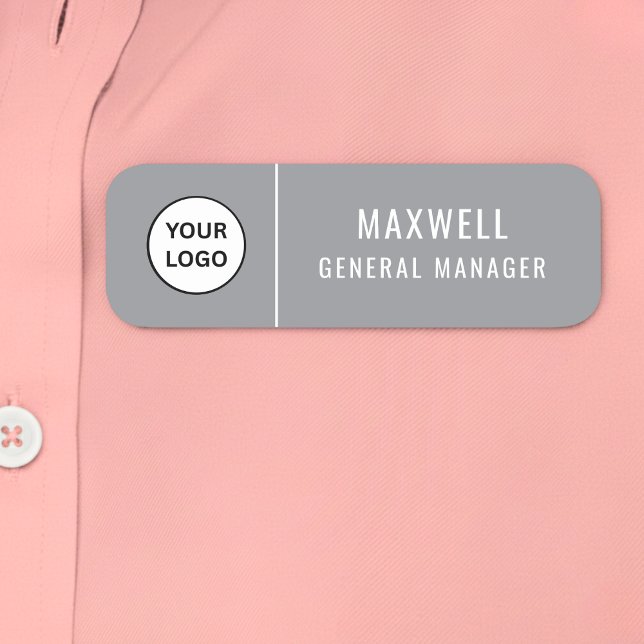 Custom Logo Employee Staff Safety Pin Ash Namnbricka (Skapare uppladdad)