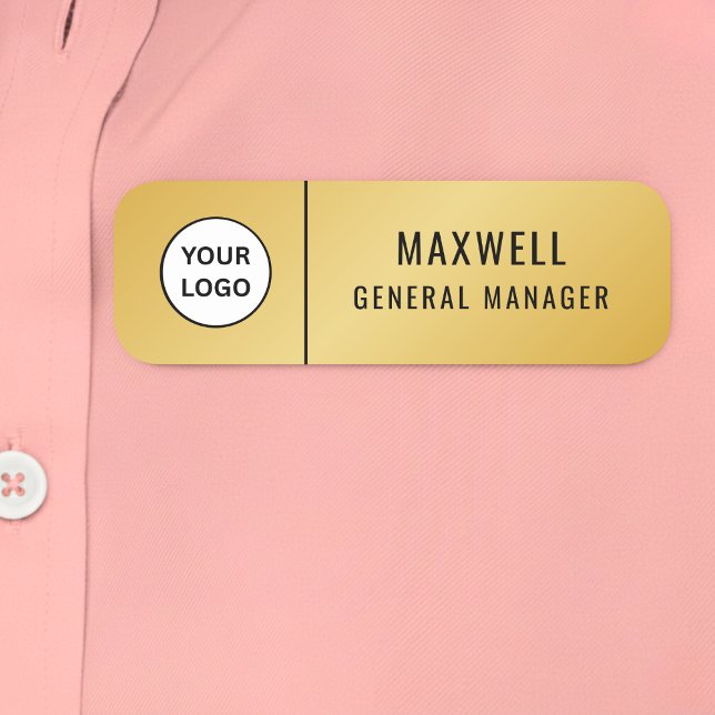 Custom Logo Employee Staff Safety Pin Gold Namnbricka (Skapare uppladdad)