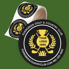 Custom Logo Golf Club Website Phone Runt Klistermärke