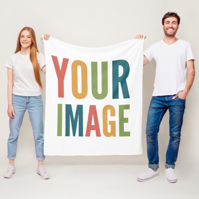 Custom Logo Here | Add Your Own Design Fleecefilt (På plats)