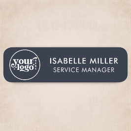 Custom Logo Magnetic Or Safety Pin Navy Small Namnbricka