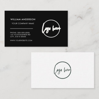 Custom logo modern minimalist white or any color   visitkort