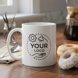 Custom Logo Mug for Company - Simple Promotional  Kaffemugg