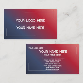 Custom Logo Name Minimalist Modern Professional Visitkort