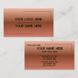 Custom Logo Name Minimalist Modern Professional Visitkort