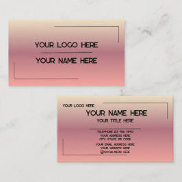 Custom Logo Name Minimalist Modern Professional Visitkort