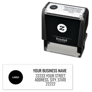 Custom Logo Name Return Address Self-inking Stamp Självfärgande Stämpel