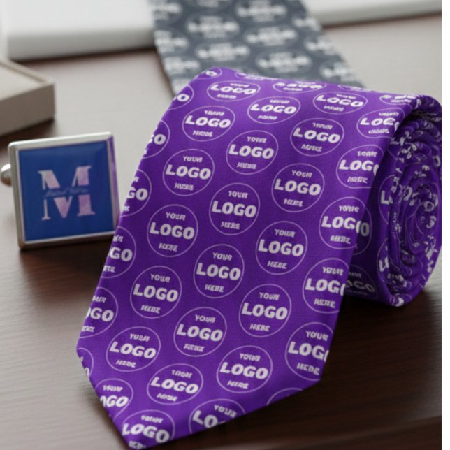 Custom Logo - Professional Branded Purple Slips (Custom Logo - Professional Branded Purple Neck Tie)