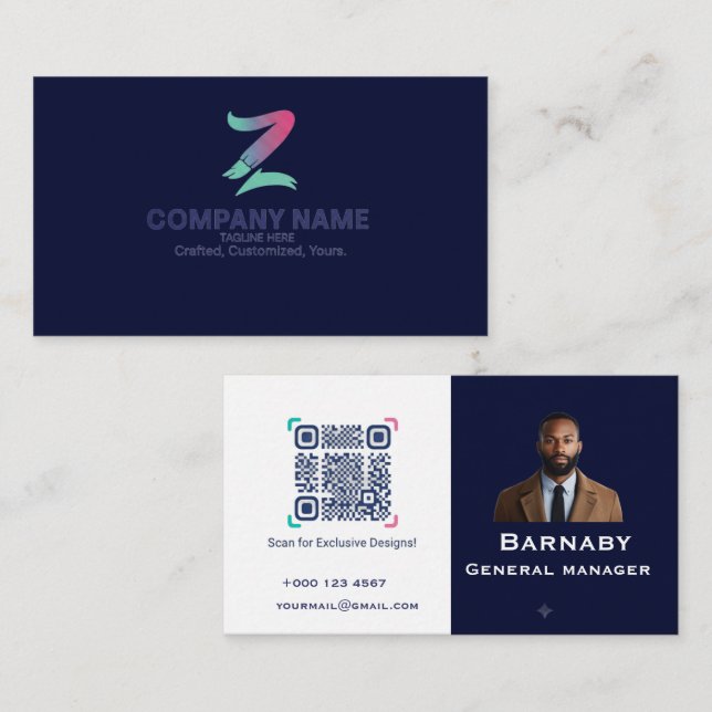 Custom Logo Professional Business Card Corporate Visitkort (Fram/baksida)