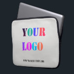 Custom Logo Promotional Business Laptop Sleeve<br><div class="desc">Custom Logo and Text Promotional Business Personalized Laptop Sleeve - Add Your Logo / Image and Text / Information - Resize and move elements with customization tool. Choose / add your favorite background and text colors / font / size ! ( Select your logo color with filter for colors )...</div>