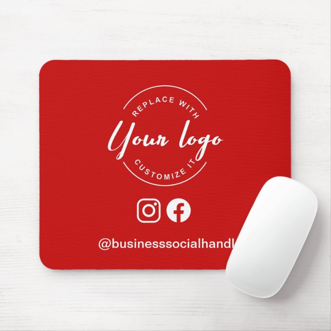 Custom Logo Red Business Branding social handle Musmatta (Med mus)
