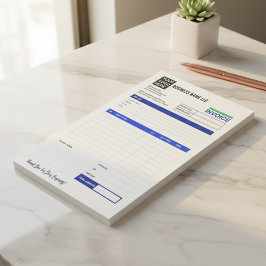 Custom Logo Small Business Invoice Receipt Pad Post-it Block