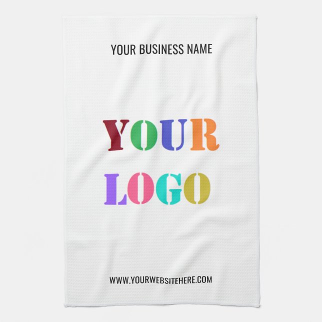 Custom Logo Text Business Kitchen Towel Template Kökshandduk (Vertikal)
