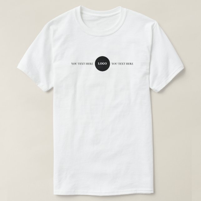 Custom Logo Text Business T-Shirt (Design framsida)
