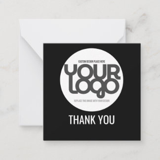 Custom Logo Thank You Cards with QR Code Anteckningskort
