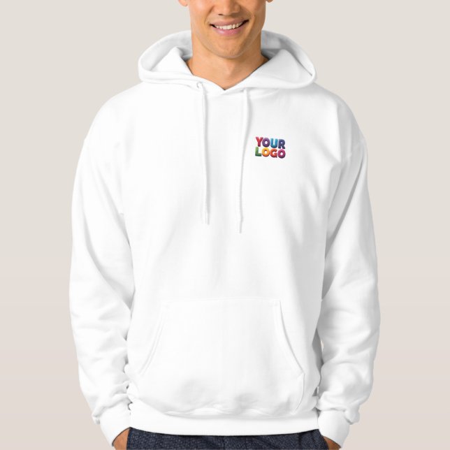 Custom Logo|Upload Your Logo | Business & Brand  Hoodie (Framsida)