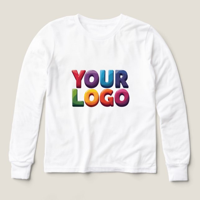 Custom Logo|Upload Your Logo | Business & Brand  T Shirt (Design framsida)