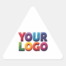 Custom Logo|Upload Your Logo | Business & Brand  Triangelformat Klistermärke