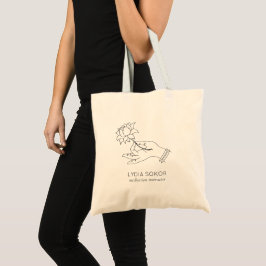 Custom Lotus Hand Meditation Instructor Tote Bag Tygkasse