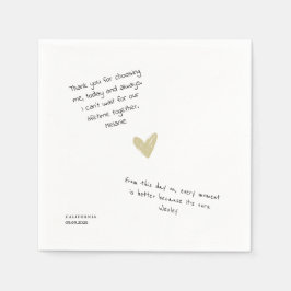 Custom Love Note Handwritten Typo-Personal Wedding Pappersservett