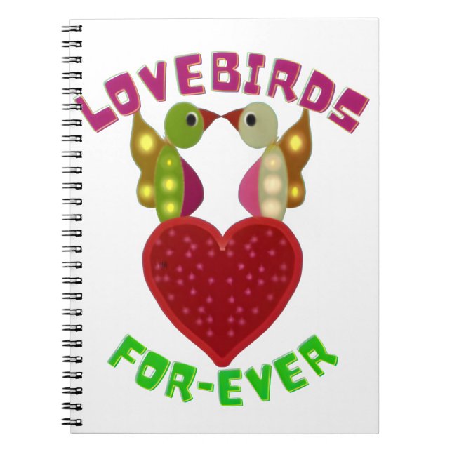 Custom Lovebirds Heart Gift Classic Playing Cards Anteckningsbok (Framsidan)