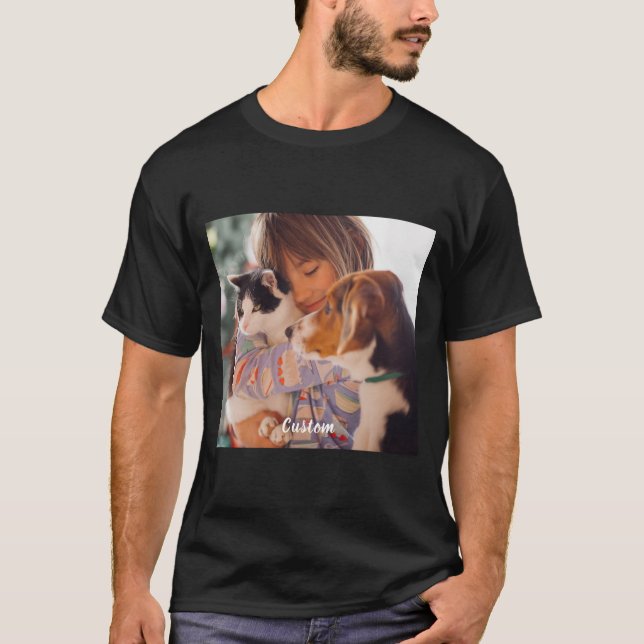 Custom Made /Add Photo and Text T-Shirt (Framsida)