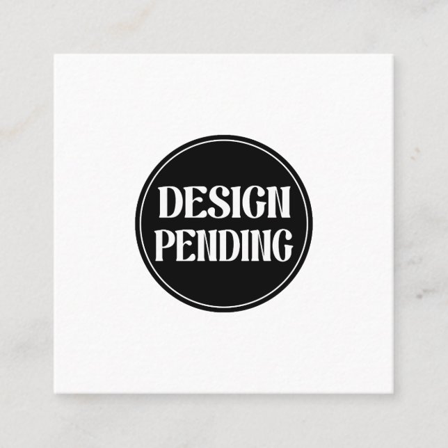 Custom-made, artistic, elegant fyrkantigt visitkort (Framsida)