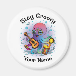 Custom Magnet | Retro Octopus | Name & Text