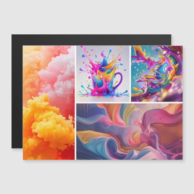 Custom Magnetic Display Card for Paint Businesses (Fram/baksida)