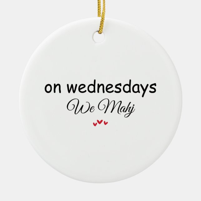 Custom Mahjong, Funny Mahjong Group Gift Julgransprydnad Keramik (Framsidan)