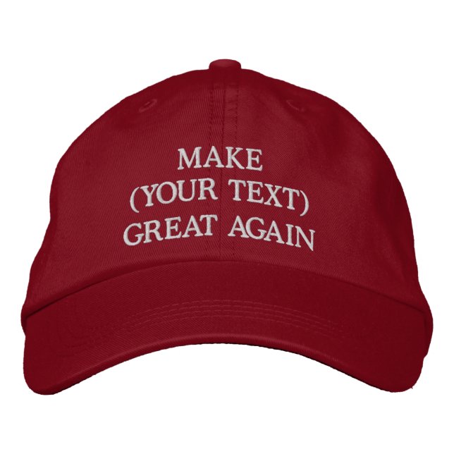 Custom Make (Your Text Here) Great Again Broderad Keps (Framsida)